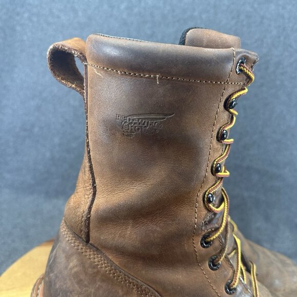 Red Wing 4420 Loggermax Work Boots Mens 8D Brown Waterproof Vibram Steel Toe 9” - Picture 4 of 9